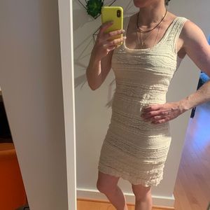 Cotton lace lined bodycon dress